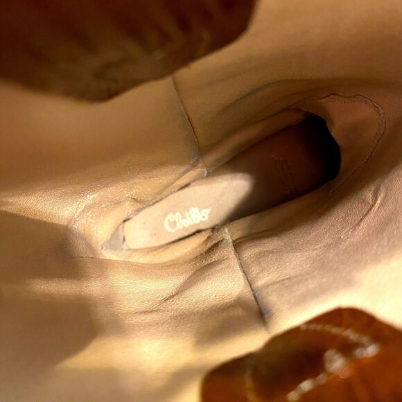 Vintage Chilis Brown‎ Suede Leather and Lizard Exotic Cowboy Boots Size 8.5 - Picture 12 of 12